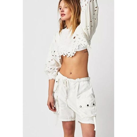 NWT Free People Moon Bay Parachute Shorts Size L - Picture 1 of 12